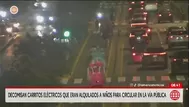 Cercado de Lima: Decomisan carritos eléctricos alquilados a niños