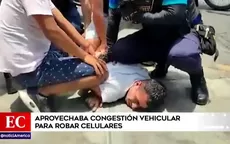 Cercado de Lima: delincuente aprovechaba congestión vehicular para robar celulares - Noticias de cercado