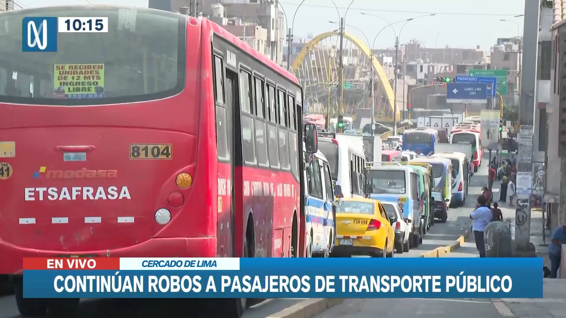 Robos en buses de transporte público. Foto: Canal N