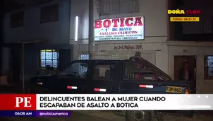 Mujer baleada en el Cercado de Lima. América Noticias