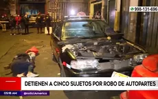 Cercado de Lima: Detienen a cinco sujetos por robo de autopartes  - Noticias de pantanos-de-villa