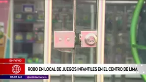 Robo en juguetería del Centro de Lima. América Noticias