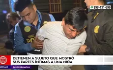 Cercado de Lima: detienen a sujeto que mostró sus partes íntimas a una niña - Noticias de tocamientos-indebidos