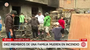 Cercado de Lima: Diez miembros de una familia mueren en incendio. Foto y video: América Noticiasa