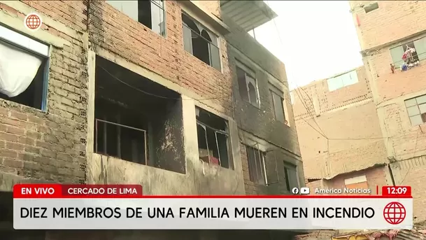 Cercado de Lima: Diez miembros de una familia mueren en incendio. Foto: América Noticiasa