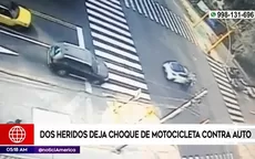 Cercado de Lima: Dos heridos dejó choque de motocicleta contra auto - Noticias de servicio-de-saneamiento