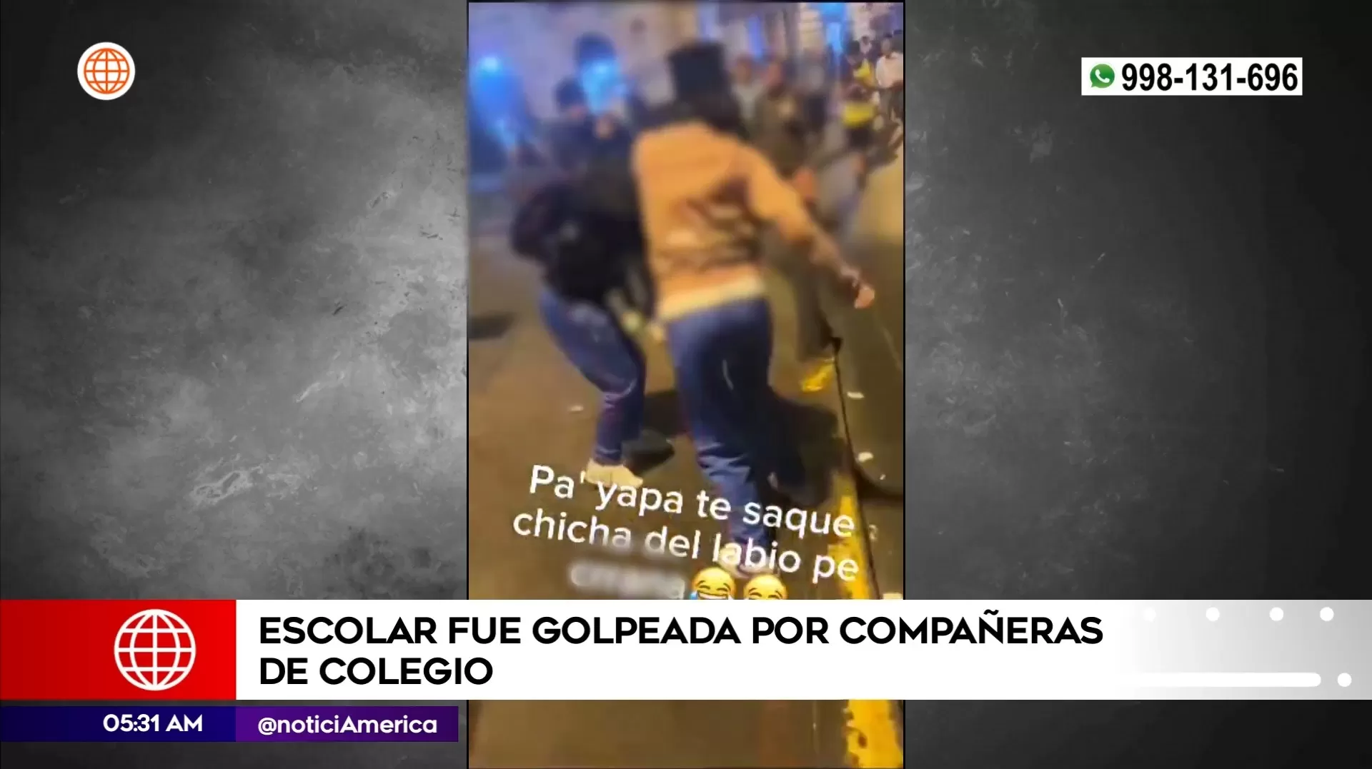 Escolar agredida por compañeras de colegio en el Cercado de Lima. Foto: América Noticias