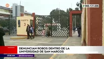 Robos dentro de la Universidad San Marcos. Foto y video: América Noticias