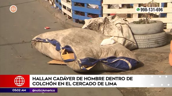 Cadáver de hombre en Cercado de Lima. Foto: América Noticias