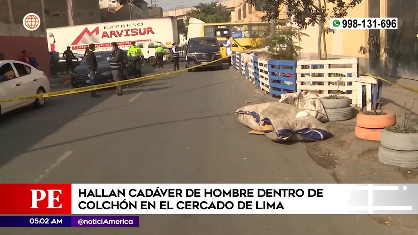 Cercado de Lima: Hallan cadáver de hombre dentro de colchón