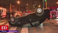 Accidente dejó un herido. Foto: captura de TV