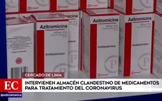 Coronavirus: Intervienen almacén clandestino de medicamentos en Cercado de Lima - Noticias de almacen