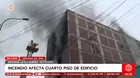 Cercado de Lima: Incendio afectó cuarto piso de edificio