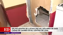 Robo en casas de cambio en jirón Ocoña. América Noticias