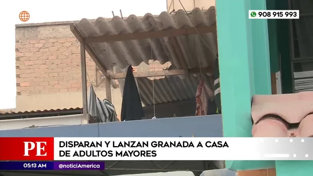 Disparan y lanzan granada a casa de adultos mayores en el Cercado de Lima. Foto: América Noticias