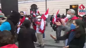 Los manifestantes se dispersaron por la Alameda Chabuca Granda. Foto: Canal N