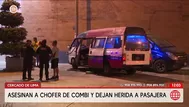 Cercado de Lima: Matan a chofer de combi y hieren a pasajera