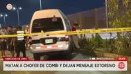 Cercado de Lima: Matan a chofer de transporte frente a su familia