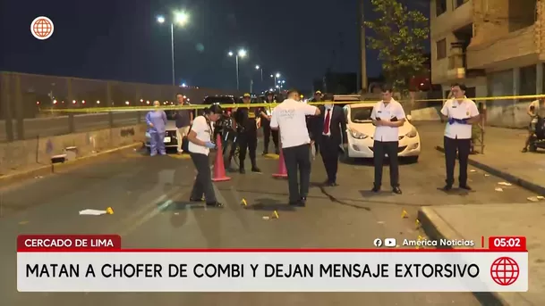 Asesinan a conductor de transporte frente a su familia en el Cercado de Lima. Foto: América Noticias