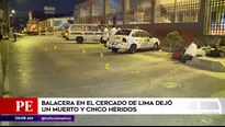 Balacera en el Cercado de Lima. América Noticias