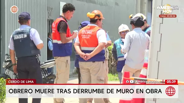 Obrero muere tras caída de muro en construcción en la avenida Argentina. Foto: América Noticias