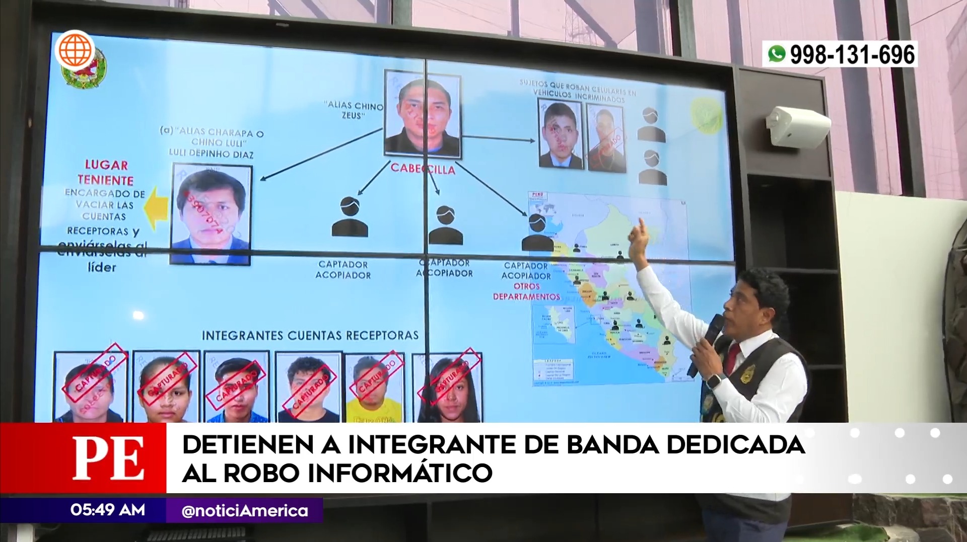 Hombre integraba red de robo informático. Foto: América Noticias