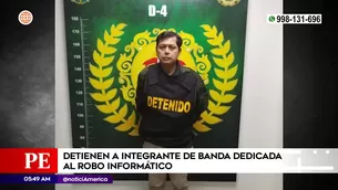 Hombre integraba red de robo informático. Foto y video: América Noticias