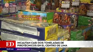 Incautan pirotécnicos en el Cercado de Lima.