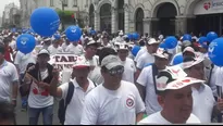 Marcha a favor de la pelea de gallos. Foto: El Comercio