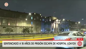Reo fuga del hospital Loayza. Foto y video: América Noticias