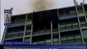 Incendio en la cuadra tres de la avenida Tacna