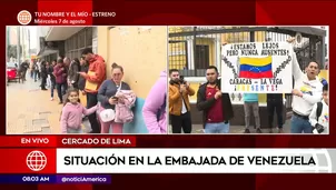 Situación en la embajada de Venezuela en Perú. Foto y video: América Noticias