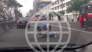 Pelea en avenida Abancay.