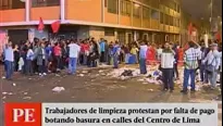 Protesta en el Cercado de Lima. América Noticias