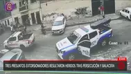Cercado de Lima: Tres presuntos extorsionadores heridos
