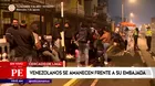 Cercado de Lima: Venezolanos amanecen frente a su embajada