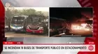 Ceres: incendio en cochera consume 18 buses de transporte público