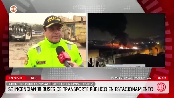 Ceres: 18 buses calcinados en incendio en patio de maniobras de empresas de transporte/ América Noticias Ceres: 18 buses calcinados en incendio en patio de maniobras de empresas de transporte/ América Noticias
