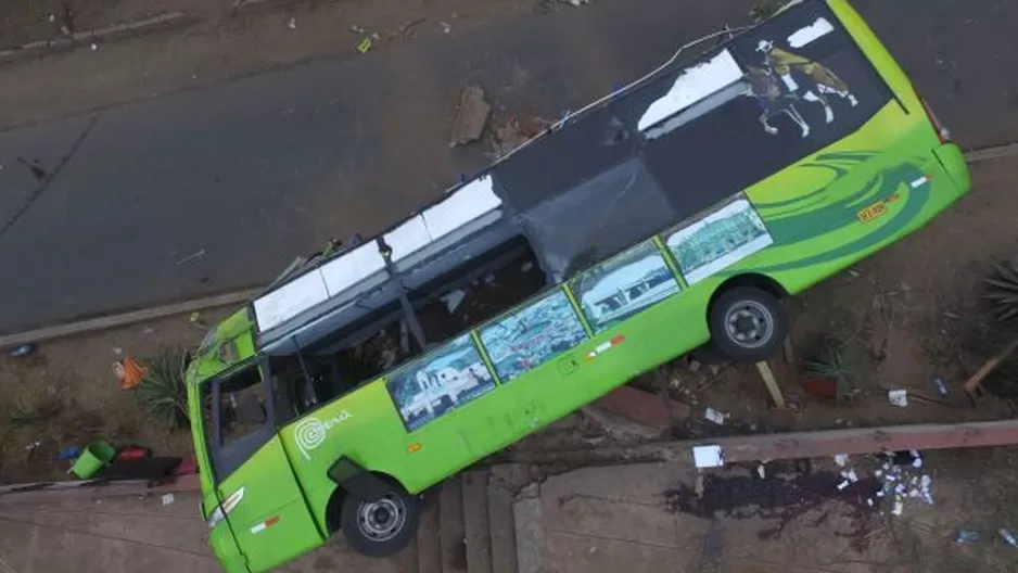 El accidente de tránsito originó la muerte de 9 personas y 35 heridos / Foto: Andina