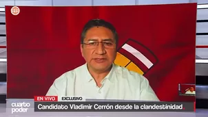 Elecciones 2026: Vladimir Cerrón afirma que está en el Perú y defiende su candidatura. Video: Canal N