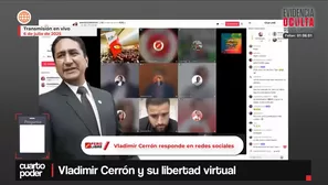 Vladimir Cerrón, prófugo de la justicia desde hace más de 600 días, transmite en vivo por TikTok, opina de política y se perfila como actor clave para las elecciones 2026. Video: Cuarto Poder