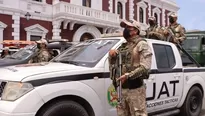 Luego de la declaratoria de emergencia en Trujillo y Pataz, se esperaba la presencia militar en la capital liberteña / Fuente: Andina