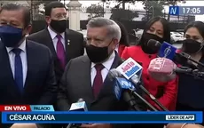César Acuña: Pedro Castillo no puede poner en riesgo su gobierno por una o dos personas - Noticias de app