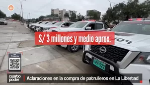 Aclaraciones en la compra de patrulleros en La Libertad. Foto y Video: Canal N 