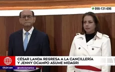 César Landa regresa a Cancillería y Jenny Ocampo asume Midagri - Noticias de cancilleria