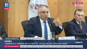 César Sandoval responde a López Aliaga sobre trenes