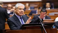 César Villanueva brindó un discurso en el Congreso. Foto: El Comercio