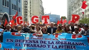 Marcha de la CGTP. Foto: Andina