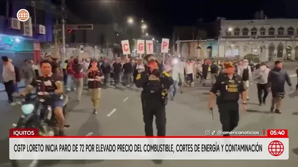 CGTP Loreto inicia paro de 72 horas en Iquitos. Foto: América Noticias
