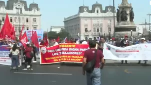 CGTP realiza hoy una multitudinaria movilización en el centro de Lima con motivo del Día del Trabajo. / Video: Canal N